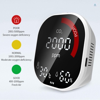 Tmt 3in1 เครื่องตรวจจับอุณหภูมิความชื้น CO2 หน้าจอดิจิทัล อเนกประสงค์ ปรับความสว่างได้ และฟังก์ชั่นเตือนภัย