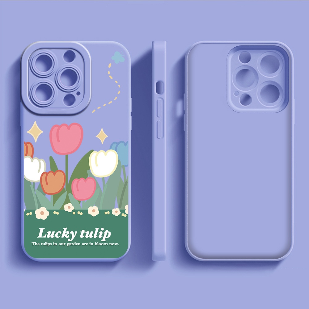 VIVO Y21 Y33S Y33T Y15S Y50 Y20 Y20S Y12S Y12A Y17 Y15 Y12 Y16 Y19 Y91C V25 V23 V23E V20 Pro 5G เคสวีโว่ Lucky Tulip เคส ราคา ถูกที่สุด ดีลบีเคเค แกลเลอรีภาพที่ 9
