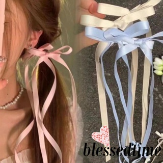 Blessedtime- กิ๊บติดผม ริบบิ้น โบว์ ริบบิ้น ยาว กิ๊บติดผม ด้านข้าง สําหรับผู้หญิง เด็กผู้หญิง ของขวัญ กิ๊บ