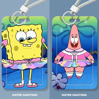 กระเป๋าใส่บัตรรถบัส บัตรรถบัส ลาย Spongebob SquarePants Pie Daxing สําหรับนักเรียน