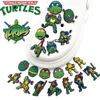 จี้การ์ตูนอนิเมะฮีโร่ Jibbitz สําหรับรองเท้า Crocs Ninja Turtle Jibitz Charm Ninja Turtles Croc Jibbits สําหรับเด็ก