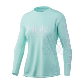 Huk เสื้อกีฬาแขนยาว ระบายอากาศ UPF50 สําหรับผู้หญิง เหมาะกับการตกปลา เดินป่า กลางแจ้ง