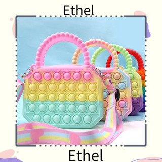 Ethel1 กระเป๋าถือ กระเป๋าสตางค์ แบบบับเบิลกด ลาย Bolsa สําหรับสตรีออทิสติก