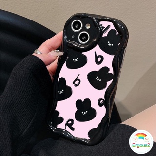 เคสซิลิโคนนิ่ม ลายกระต่ายกราฟฟิตี้ 3D กันตก สําหรับ iPhone 14 13 12 11 Pro Max X Xr Xs Max 8 7 6 6s Plus SE 2020