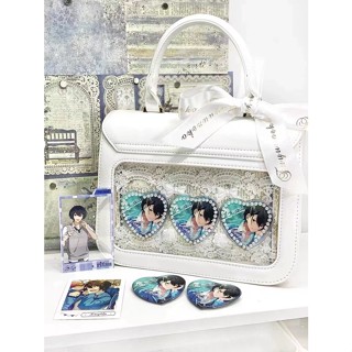 Itab itabag Bar Chi กระเป๋าสะพายข้าง PVC ใส แบบพกพา สไตล์เกาหลี Alice Diamond