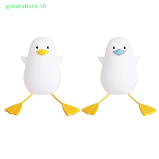 Greatshore โคมไฟกลางคืน LED ซิลิโคน รูปเป็ด แบบชาร์จ USB เซนเซอร์จับเวลา โคมไฟข้างเตียง