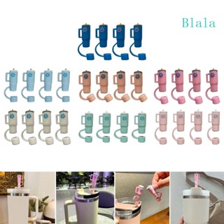 Blala 4x ซิลิโคนปลายหลอด ฝาปิด นํากลับมาใช้ใหม่ได้ ป้องกันฝุ่น น่ารัก ฟาง ท็อปเปอร์ ครอบคลุม สนุก