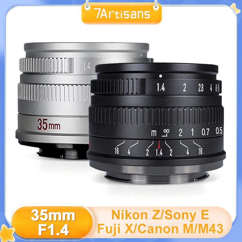 7artisans 35mm F1.4 mark II aps-c Large Aperture สําหรับ Sony E Fuji XF Canon EOS M M4 3mount Nikon Z Canon EOS R