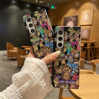 เคสโทรศัพท์มือถือ PC แข็ง กันกระแทก ลายการ์ตูนลิง สําหรับ Samsung galaxy z FOLD5 fold 4 3 2 galaxy z Flip5 flip4 flip 3 2