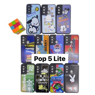 เคสสีพื้น ทึบ Tecno POP 5 Lite  ลายการ์ตูน ลายวินเทจ น่ารัก กันกระแทก กันเลนส์กล้องหลัง พร้อมส่ง