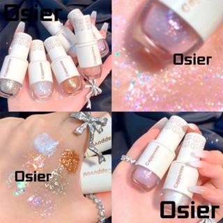 Osier1 อายแชโดว์ เนื้อลิขวิด กันน้ํา 6 สี ไฮไลท์ กลิตเตอร์ แวววาว