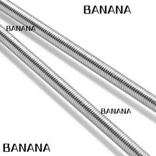 Banana1 แท่งสกรูเกลียว M6-1.0 สเตนเลส 304 ยาว 250 มม. สีเงิน 2 ชิ้น
