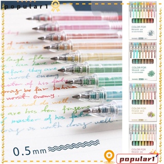 Popular ชุดปากกาเจล มาร์กเกอร์ เครื่องเขียน 9 ชิ้น ต่อชุด