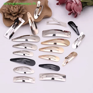 Strongaromonyu กิ๊บติดผมโลหะ สีเงิน สีทอง สีดํา แฮนด์เมด Diy อุปกรณ์เสริม สําหรับเด็กผู้หญิง 50 ชิ้น