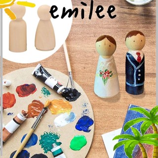 Emilee ตุ๊กตาไม้ วาดภาพระบายสี งานฝีมือ ของเล่นสําหรับเด็ก