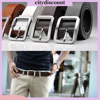 &lt;citydiscount&gt; เข็มขัดหนังเทียม หัวเข็มขัดลําลอง สไตล์นักธุรกิจ สําหรับผู้ชาย