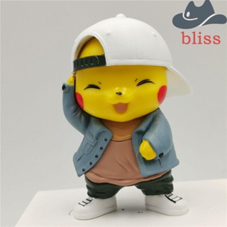 Bliss โมเดลฟิกเกอร์ Pokemon Pikachu 8 ซม. สําหรับตกแต่งรถยนต์