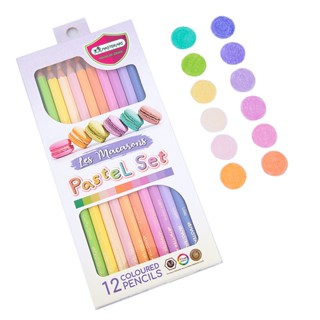 Master Art สีไม้ 12 สี มาการองเซ็ท Pastel Set