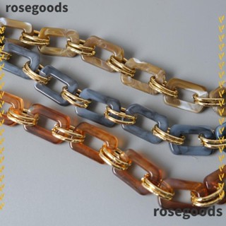 Rosegoods1 สายโซ่อะคริลิค สีทอง แบบเปลี่ยน สําหรับกระเป๋าถือ กระเป๋าสะพายไหล่