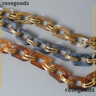 Rosegoods1 สายโซ่อะคริลิค สีทอง แบบเปลี่ยน สําหรับกระเป๋าถือ กระเป๋าสะพายไหล่