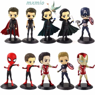 Mxmio โมเดลฟิกเกอร์ PVC รูปการ์ตูนอนิเมะ Avengers Captain American Ironman Marvel Spiderman ของเล่นสะสม สําหรับเด็ก