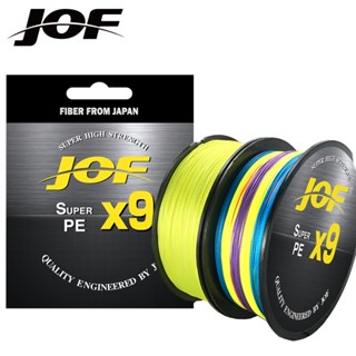 Jof สายเอ็นตกปลา PE แบบถัก 20-92lb Pounds X12 X9 100 ม.-500 ม.