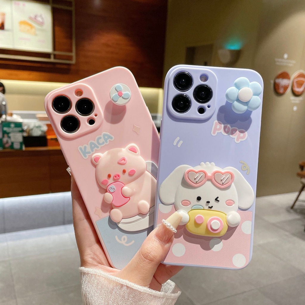 น่ารักหมุนได้ดอกไม้การ์ตูนเคสโทรศัพท์สําหรับOPPO A6C A6S A6X A5X A3X A5i A6T A60 A38 A18 A79 A58 A98 A78 A16 A74 A94 A53 A54 A52 A15F 13F A15S Reno