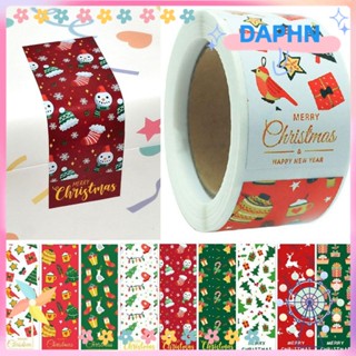 Daphs สติกเกอร์ ลาย Merry Christmas สําหรับตกแต่งกล่องของขวัญ 100 ชิ้น