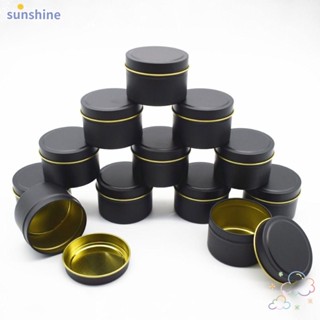 Ssunshine กระปุกอลูมิเนียม ทรงกลม คุณภาพสูง สําหรับใส่เครื่องสําอาง ครีมบาล์ม 2 ชิ้น