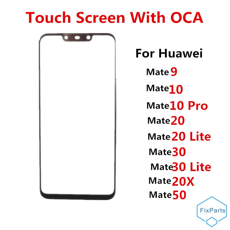 อะไหล่หน้าจอสัมผัส LCD ด้านนอก อะไหล่ซ่อมแซม สําหรับ Huawei Mate 50 30 Lite 9 10 Pro 20 X 20X