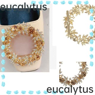 Eucalytus1 2 ชิ้น คลิปรองเท้า ผู้หญิง เจ้าสาว แต่งงาน จี้หัวเข็มขัด