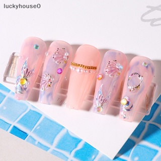 Luckyhouse0^^ สติกเกอร์ ลายแมงกะพรุน 5D สําหรับติดตกแต่งเล็บ 1 แผ่น