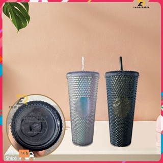 พร้อมส่ง Starbucks Diamond Goddess Straw Cup Coffee Cup Holiday Cold Water Bottle 710ml/24oz Durian Cup amazing_th