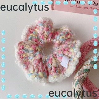 Eucalytus1 ยางรัดผม แบบห่วง |ห่วงถักนิตติ้ง ขนาดใหญ่ สีพื้น