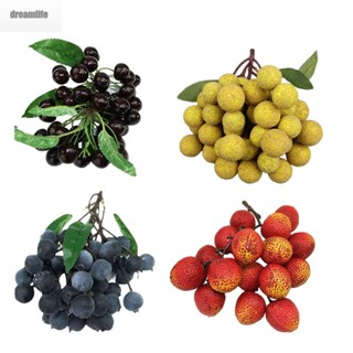 【DREAMLIFE】Artificial Fruit Home Decor Longan Lychee Blueberry Cherries Lifelike Appearance