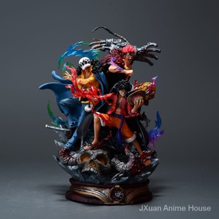 [สินค้าใหม่] ฟิกเกอร์ One Piece LX Three Captains Onishima Luffy Kiddro 7EPO สําหรับตกแต่งวันเกิด