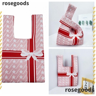 Rosegoods1 กระเป๋าช้อปปิ้ง แฮนด์เมด ขนาดใหญ่ จุของได้เยอะ