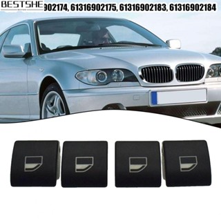 ชุดฝาครอบปุ่มสวิตช์ สําหรับ BMW E46 323i 325i 330i M3 328i 4 ชิ้น 61316902183