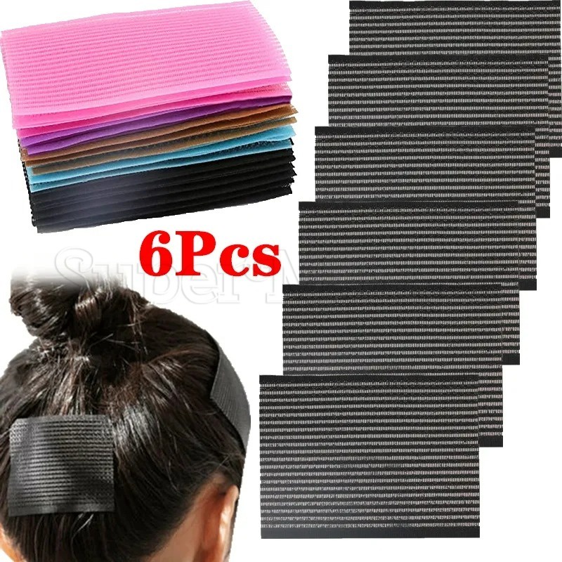 แผ่นแปะผม แบบมีกาวในตัว / สติกเกอร์ติดผมหน้าม้า สีพื้น สําหรับผู้หญิง 6 ชิ้น / แผ่นแปะหน้าม้า / คลิปติดผม / อุปกรณ์จัดแต่งทรงผม / แผ่นสติกเกอร์แต่งหน้า /