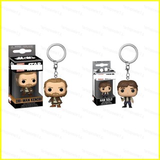 Yyds FUNKO POP Star Wars Obi-Wan Kenobi Han Solo พวงกุญแจ จี้ฟิกเกอร์ ของเล่นสําหรับเด็ก