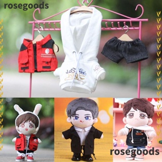 Rosegoods1 เสื้อแจ็กเก็ตลําลอง ผ้าฝ้าย คุณภาพสูง สําหรับตุ๊กตา 1/12 20 ซม.