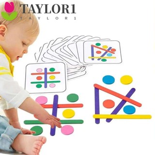 Taylor1 เกมจิ๊กซอว์ไม้ปริศนา สีรุ้ง DIY ของเล่นฝึกสมอง สําหรับเด็ก