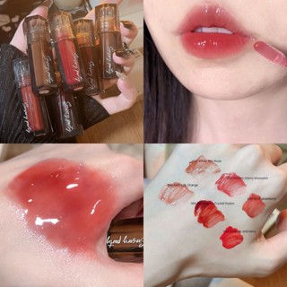 【COD】 Sensory Party Moisturizing Mirror Lip Glaze Long Lasting Lip Gloss Liquid Lipstick Lip Oil Red Lips Tint Care Makeup Lip Cosmetic For Women Beauty 6 Colors