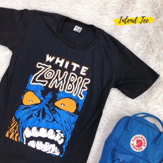 เสื้อยืดผ้าฝ้ายพิมพ์ลายขายดี เสื้อวง white zombie หน้า-หลัง