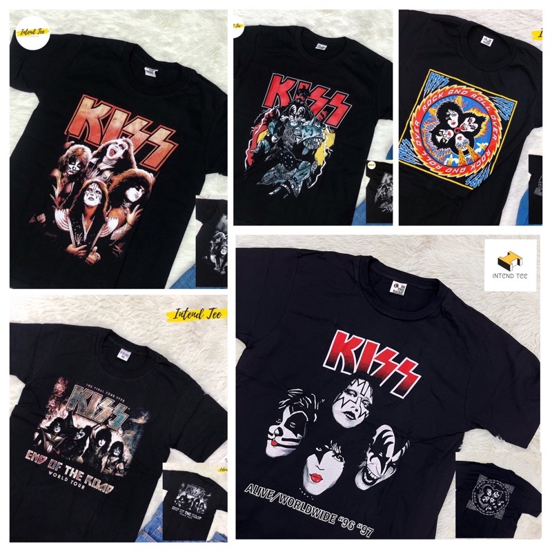 เสื้อวง Kiss พิมพ์ หน้า หลัง ผ้าฝ้ายแท้