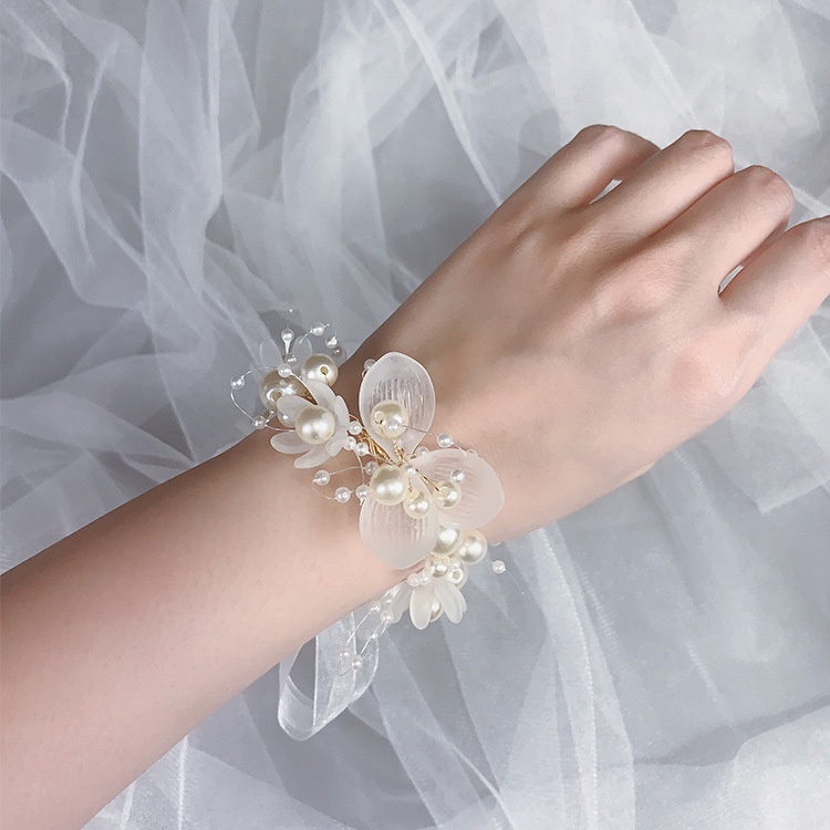 สไตล์ใหม่ งานแต่งงาน ข้อมือ ดอกไม้ งานแต่งงาน เจ้าสาว ซุปเปอร์นางฟ้า สร้อยข้อมือมุก สไตล์โมริ เพื่อนเจ้าสาว พี่สาว กลุ่มพี่สาว เครื่องประดับ สร้อยข้อมือ