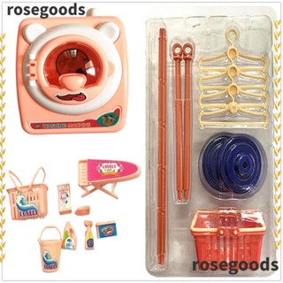 Rosegoods1 บ้านตุ๊กตาซักผ้า|ตะกร้าใส่เสื้อผ้าสกปรก อุปกรณ์เสริม สําหรับตุ๊กตา