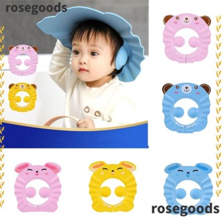 Rosegoods1 หมวกคลุมผม กันน้ํา ปรับได้ สําหรับเด็กผู้ชาย และเด็กผู้หญิง 2 ชิ้น