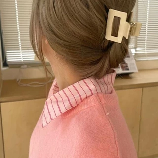 ส่งเร็ว❤️กิ๊บหนีบผใหญ่เกาหลีสีชมพูสีขาวเนื้อแมทเรซิ่นสีพื้นสําหรับผู้หญิงCODเก็บเงินปลายทางราคาถูก