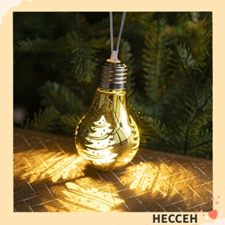 Hecceh หลอดไฟพลาสติก Navidad สําหรับแขวนตกแต่งบ้าน ต้นคริสต์มาส DIY